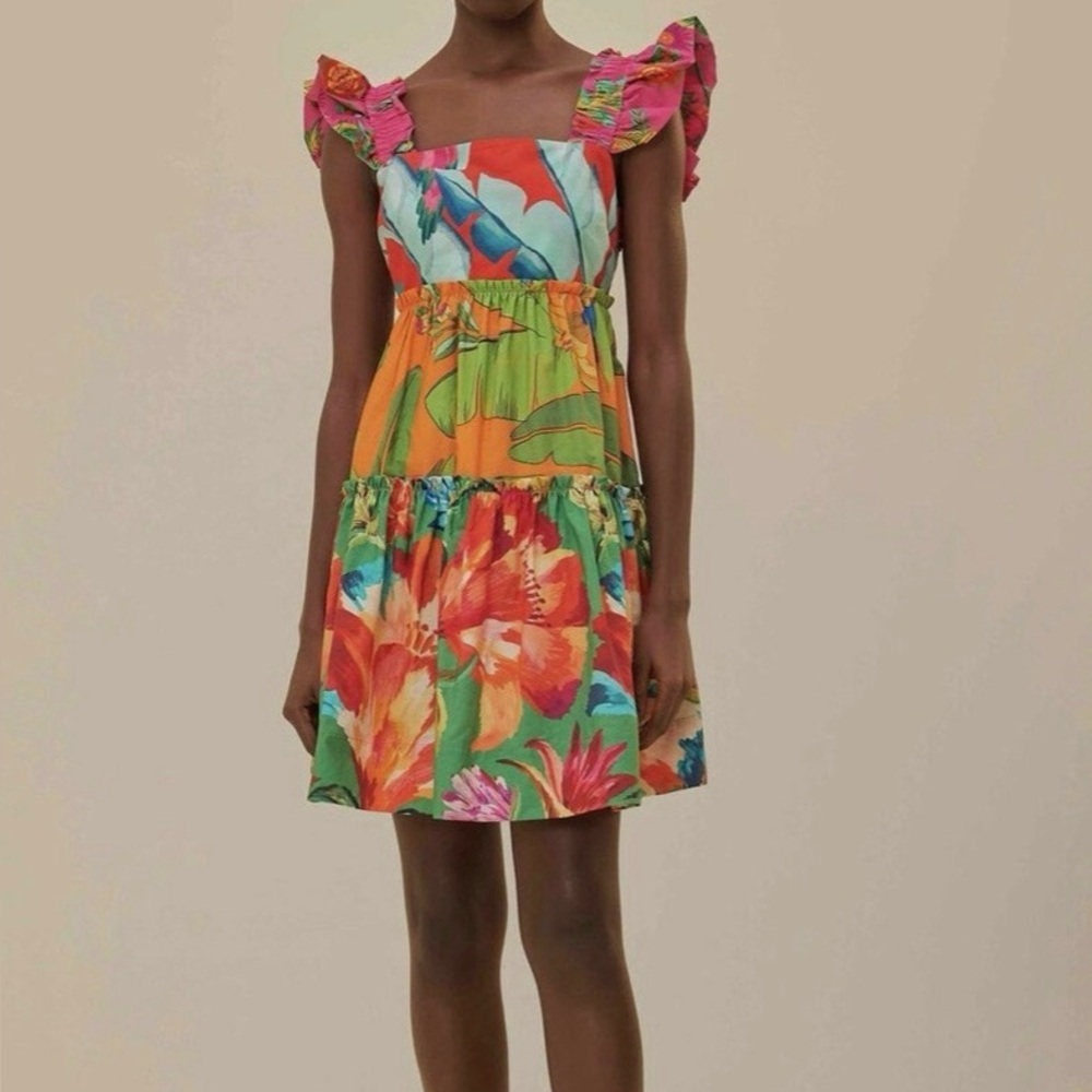 FARM Rio Vibrant Floral Midi Dress
